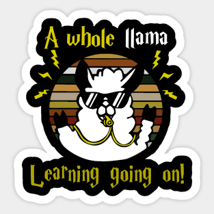 A Whole Llama Learning Going on Teachers Students Sticker